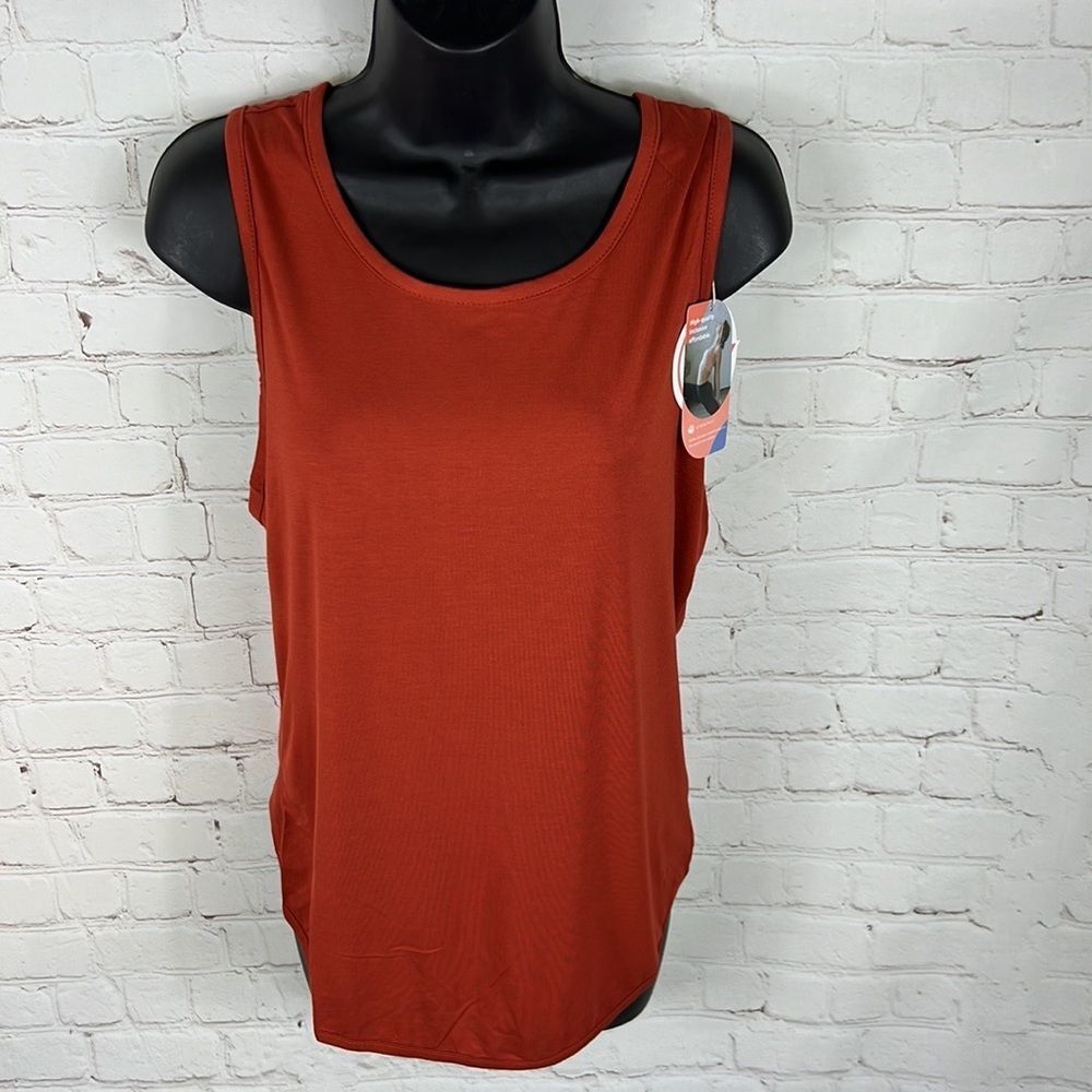 Women’s Workout Tops for Racerback Yoga Tank Top Size S burnt orange NWT